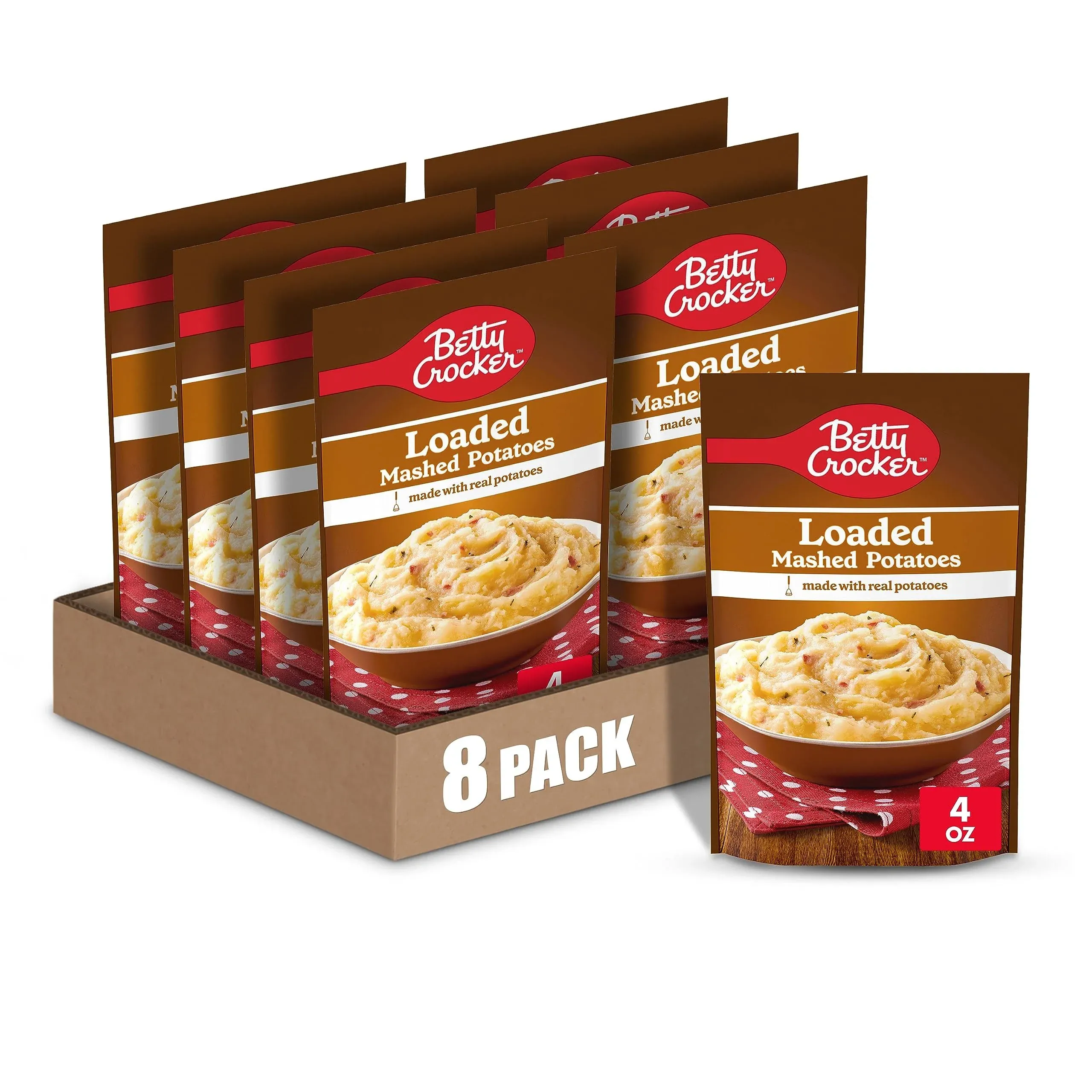 Betty Crocker Loaded Mashed Potatoes, 4 ounces (Pack of 8)