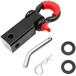 BVRILA Shackle Hitch Receiver 2", 3/4" D Ring Shackle 42,000Ibs Break Strength ...