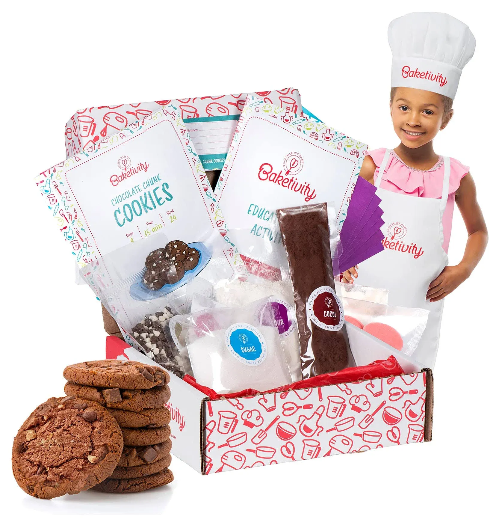 Baketivity Kids Baking DIY Activity Kit - Bake Delicious Chocolate Chunk Cookies ...