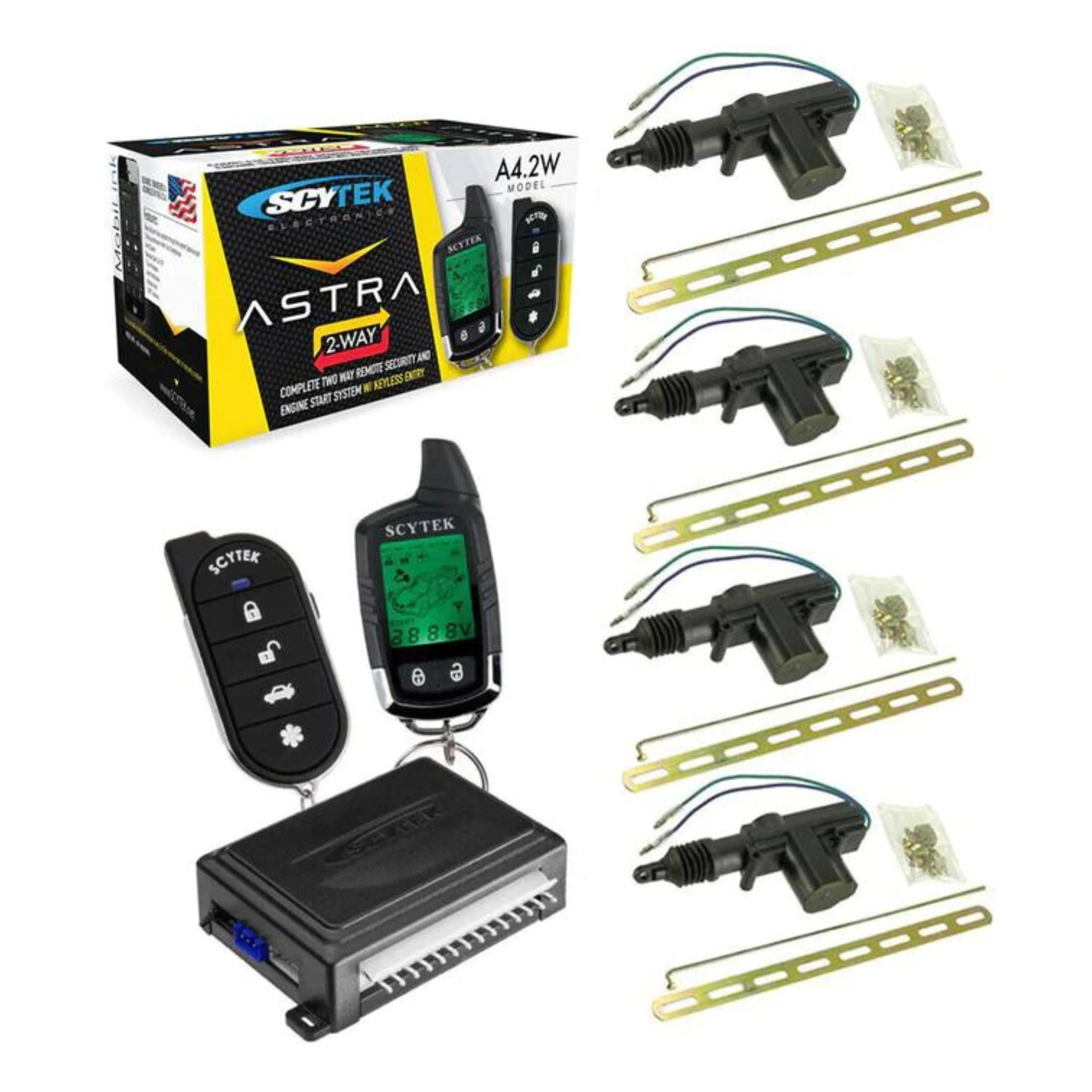 Scytek ASTRA A4.2W Car Alarm System With Engine Remote Start LCD 2-way Remote