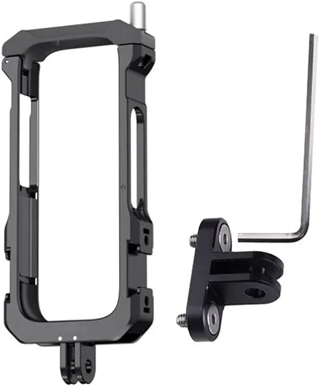 LICHIFIT Aluminum Alloy Utility Frame Cage for Insta360 X3 Cold Shoe Bezel Mount Protective Case Frame Panoramic Action Camera Accessories