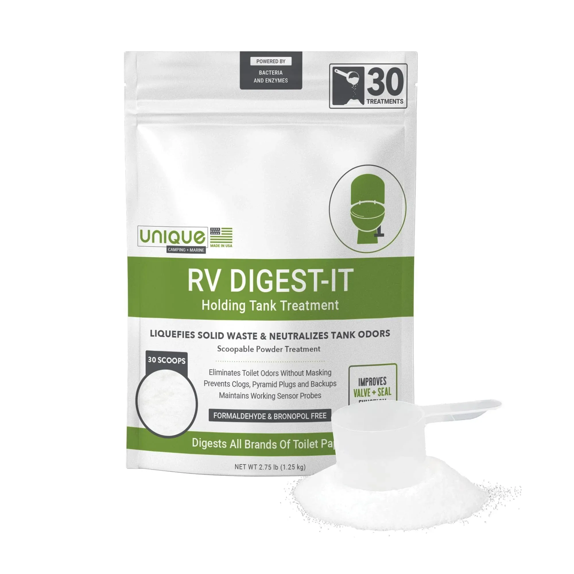 2Pc Unique RV Digest-It Holding Tank Treatment - 20 Drop-In Pod Treatments