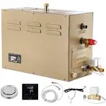 CGOLDENWALL 6KW Commercial Self-Draining Steam Generator Shower System Home Steam Bath Spa Generator 30 min to 12 Hours with Auto Drain 95-131℉ for Suitable Space Heating 6 m³/212 Cubic feet (6KW)