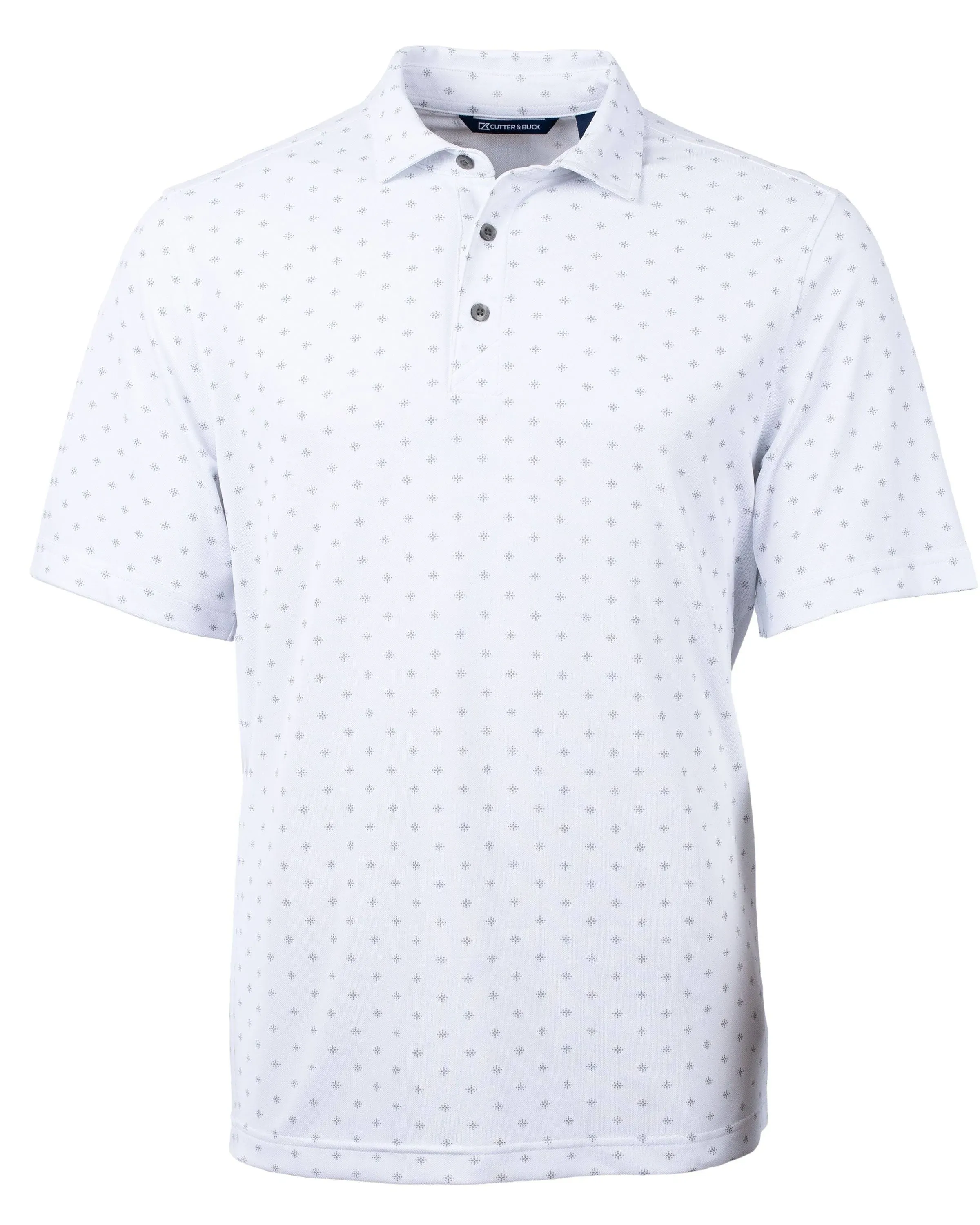 Cutter & Buck Virtue Eco Pique Tile Print Recycled Mens Big & Tall Polo