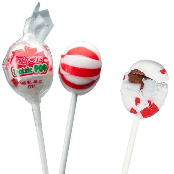 Tootsie Pops Candy Cane Bag