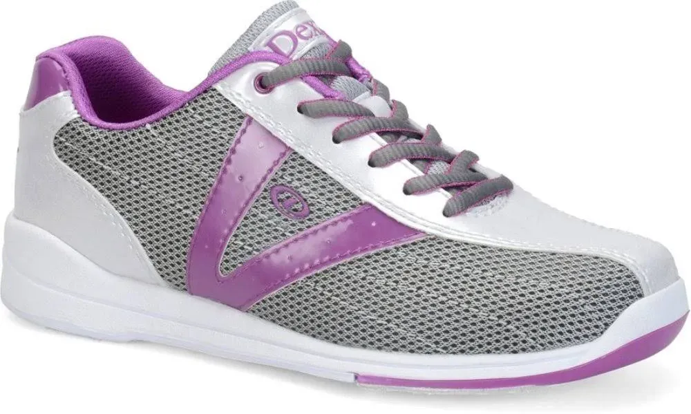 NEW Dexter Vicky Women&#039;s Bowling Shoes, Silver/Grey/Pu<wbr/>rple, Size 6.5