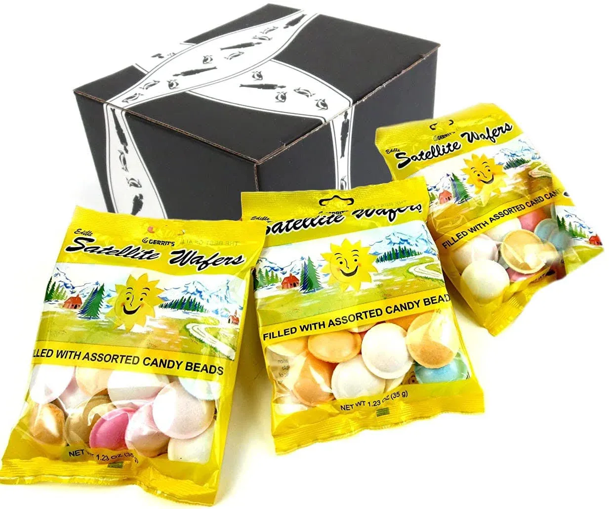 Gerrit's Satellite Wafers, 1.23 oz Bags in A Blacktie Box (Pack of 3)