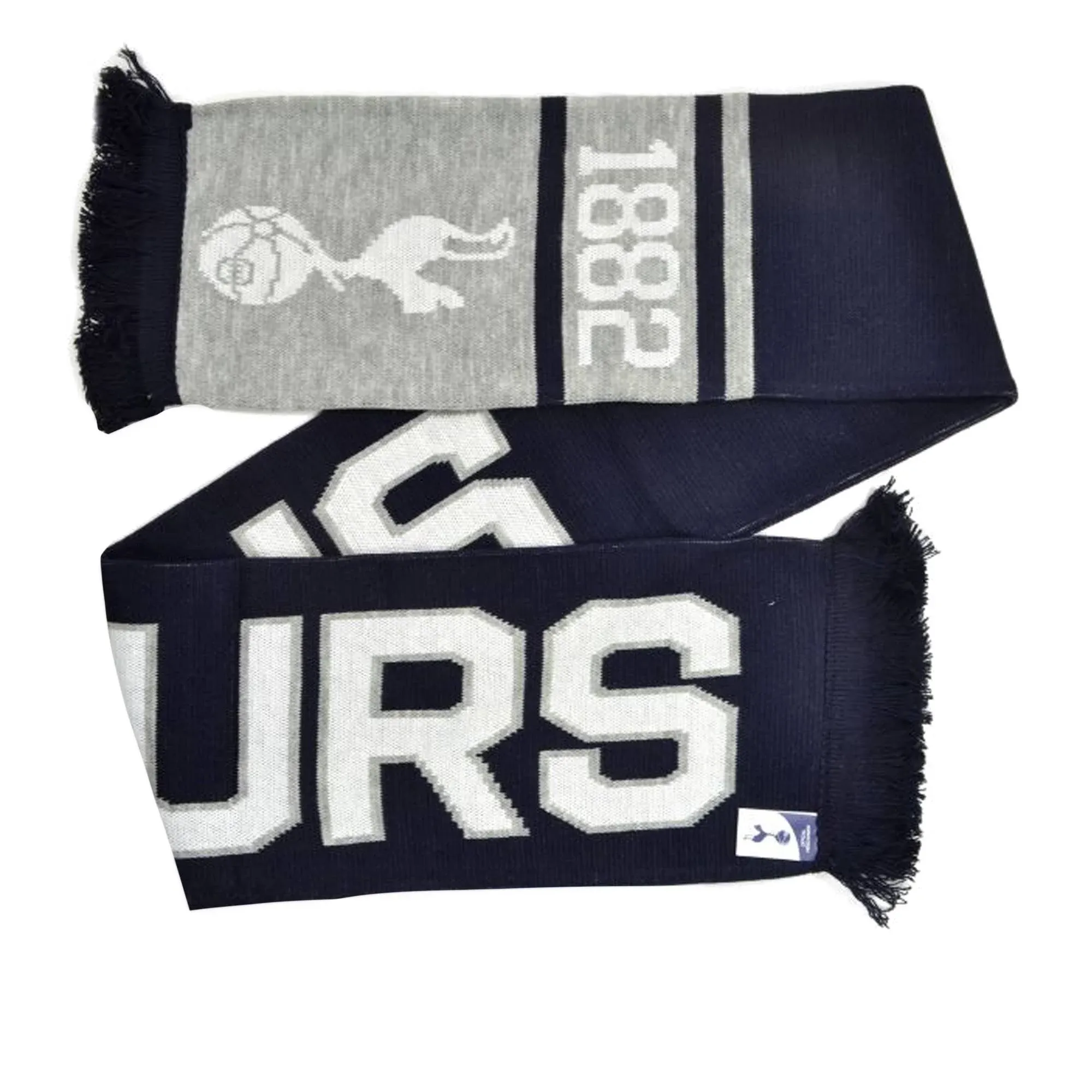 Tottenham Hotspur FC Official Soccer Jacquard Nero Scarf - Navy/White, One Size