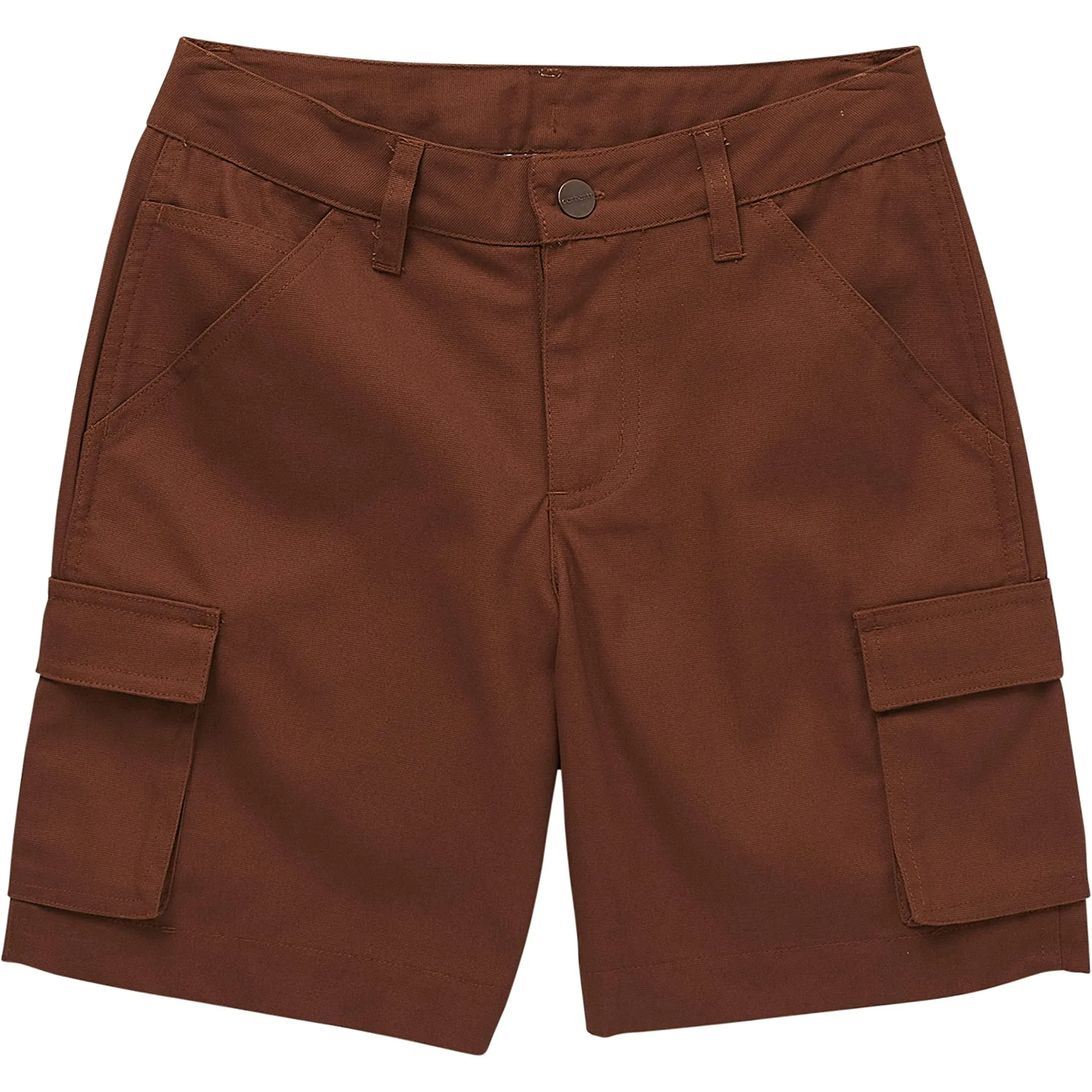 Carhartt Little Boys CH8309 Canvas Cargo Work Shorts | Brown | Size 10