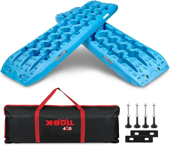 X-BULL New Recovery Traction Tracks Sand Mud Snow Track Tire Ladder 4WD (Olive,3gen),Bag+Hardware+Tracks