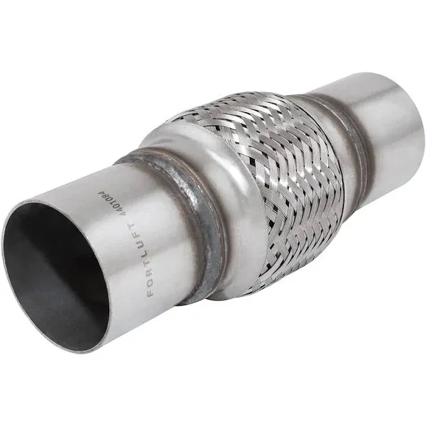 Fortluft Exhaust Flex Connector with Extension Pipes Stainless Steel 2.25''x4.00 ...