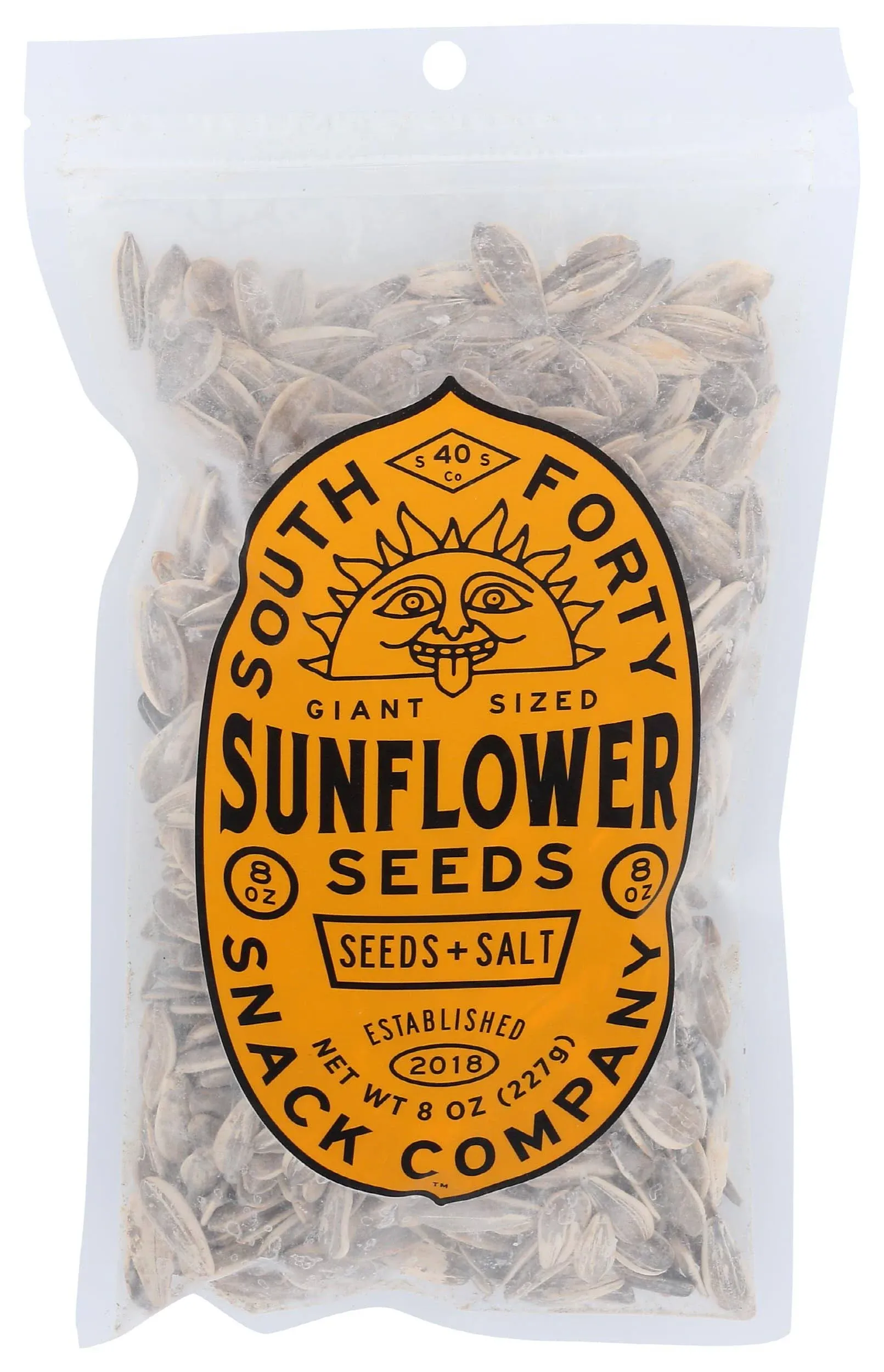 SOUTH 40 SNACKS Giant Sunflower Seeds with Salt, 8 OZ