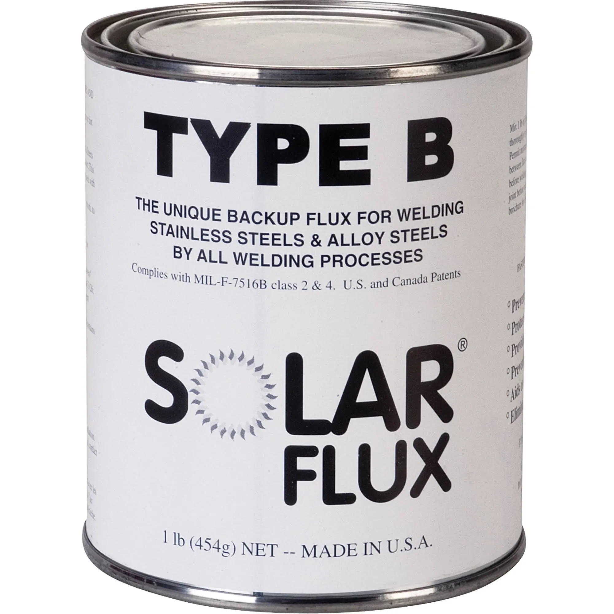 Weldcote Metals Solar Flux Type B 1 Pound Can