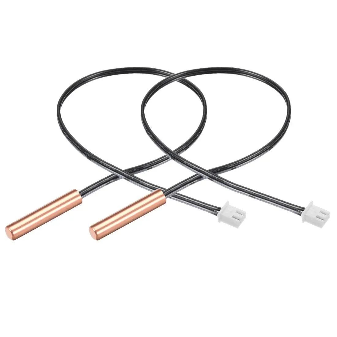 Uxcell 2 Pcs 10K NTC Thermistor Probe 15.7 inch Copper Sensitive Temperature Temp ...