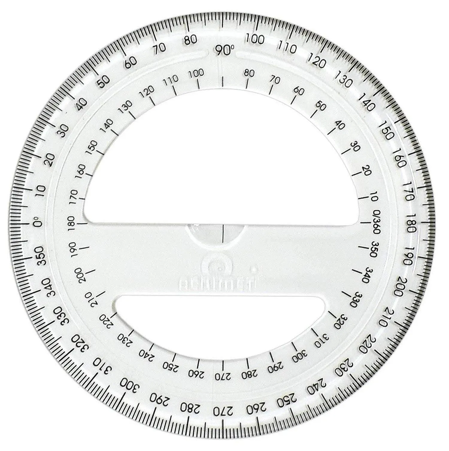 Acrimet 360o Degree Protractor Premium (Clear Crystal color)