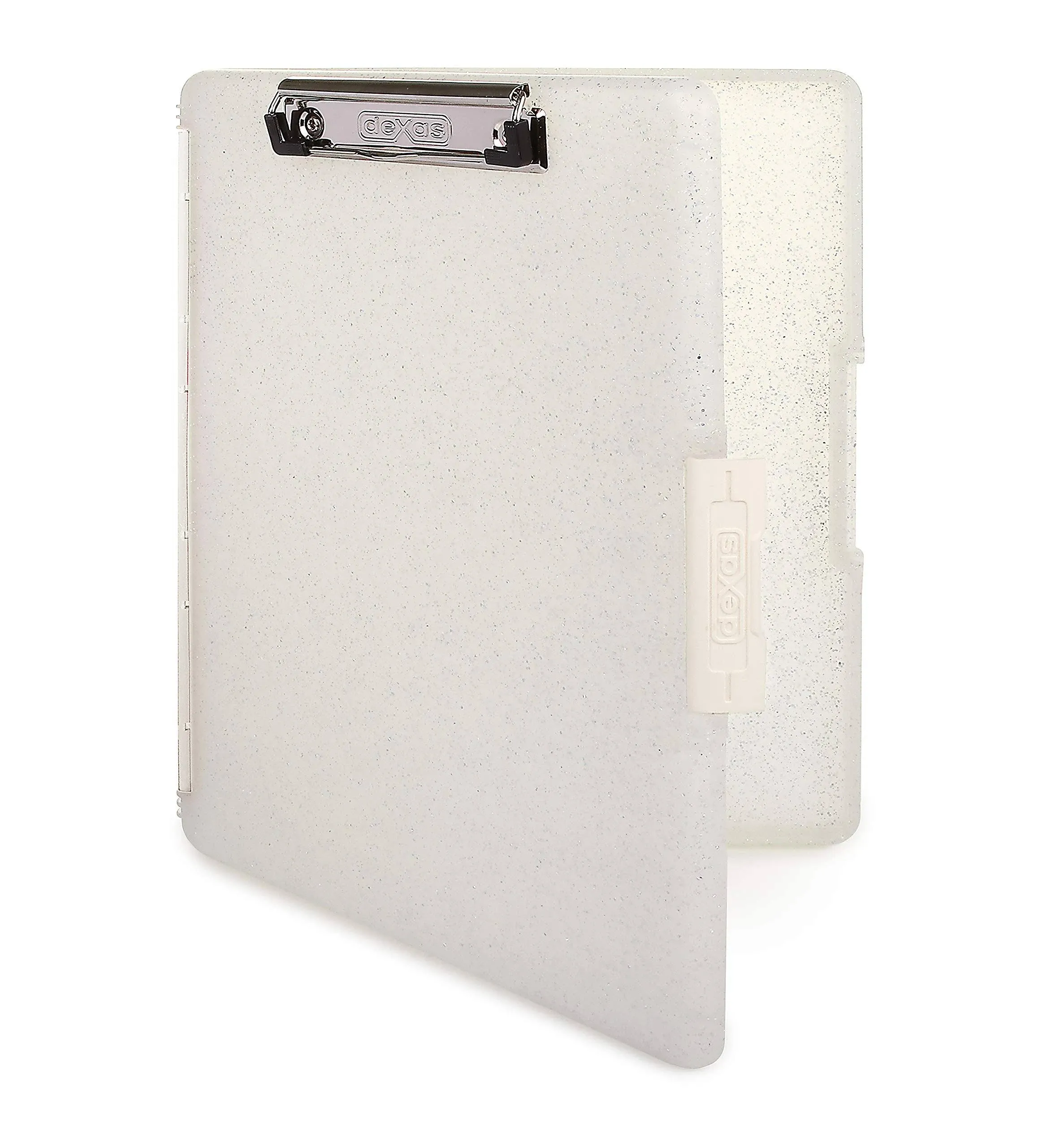 Dexas Slimcase 2 Storage Clipboard with Side Opening, Natural Glitter with White Binding (3517-22GD)