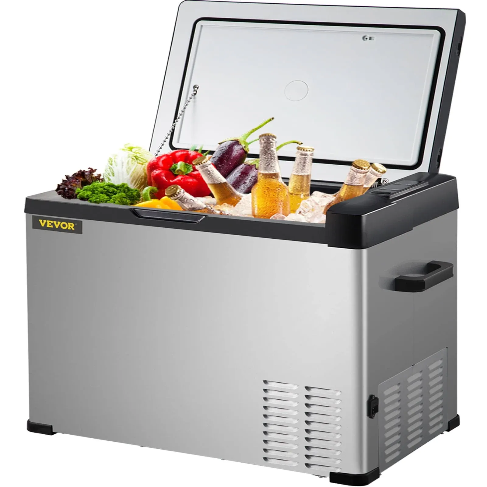 VEVOR Portable Car Refrigerator 53 qt, 12V Portable Freezer with Single Zone, 12 ...