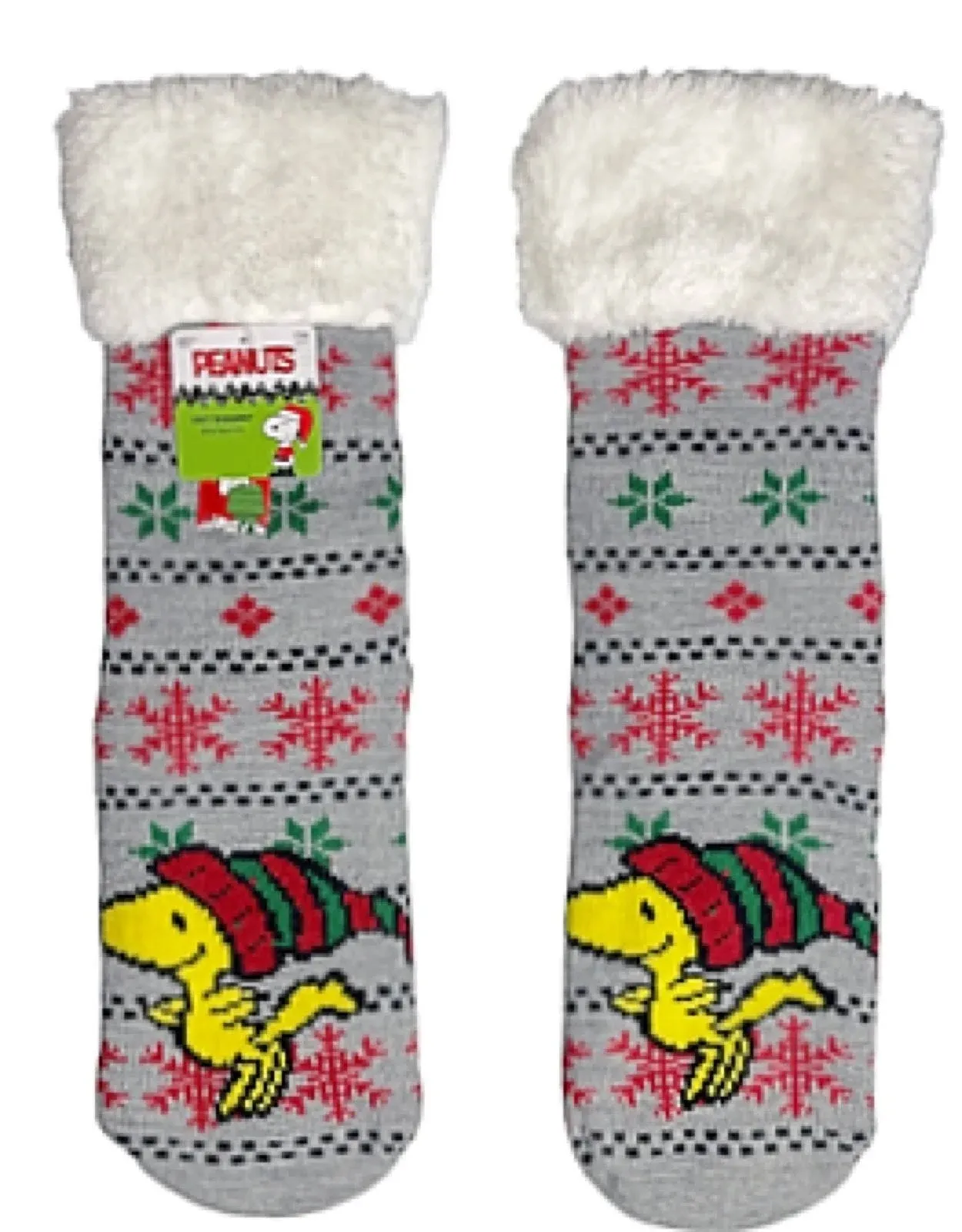 Peanuts women's Snoopy Holiday Cozy Warmer Socks Slipper