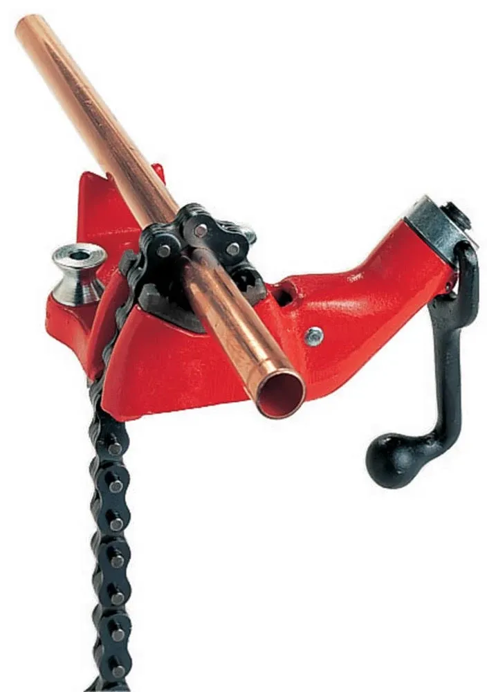 1/8" to 4" Pipe Capacity, Bottom Screw Bench Chain Vise