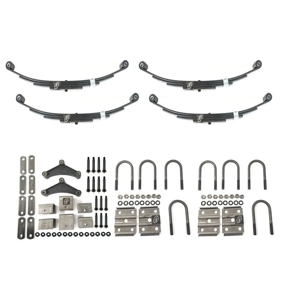 SOUTHWEST WHEEL™ Greaseable Heavy Duty 3,500 lbs. Tandem Trailer Axle Suspension Kit (Leaf Springs, Hanger & U-Bolt kit)