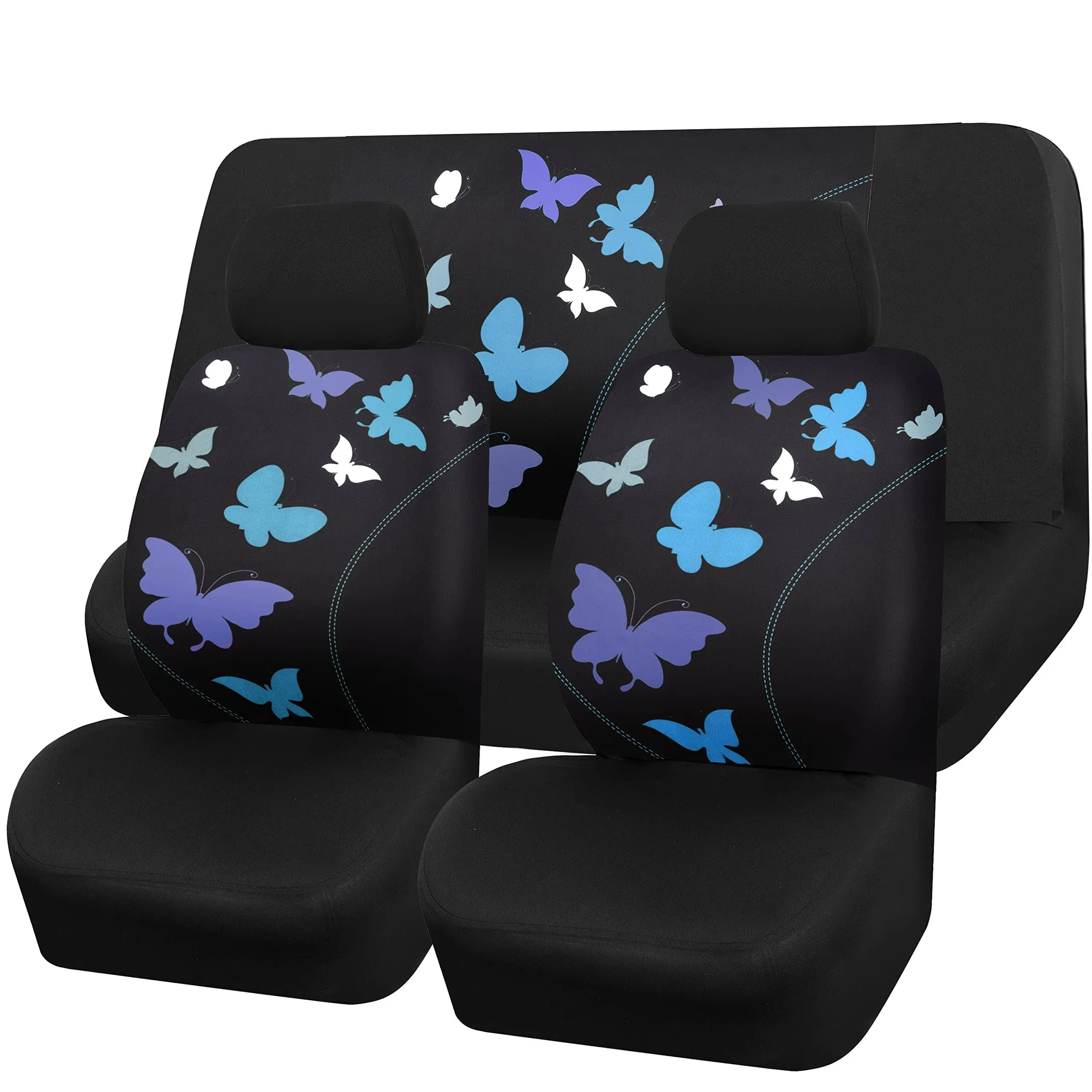 Car Pass Universal Butterfly Car Seat Covers for Women Girls Car Truck SUV Van's ...