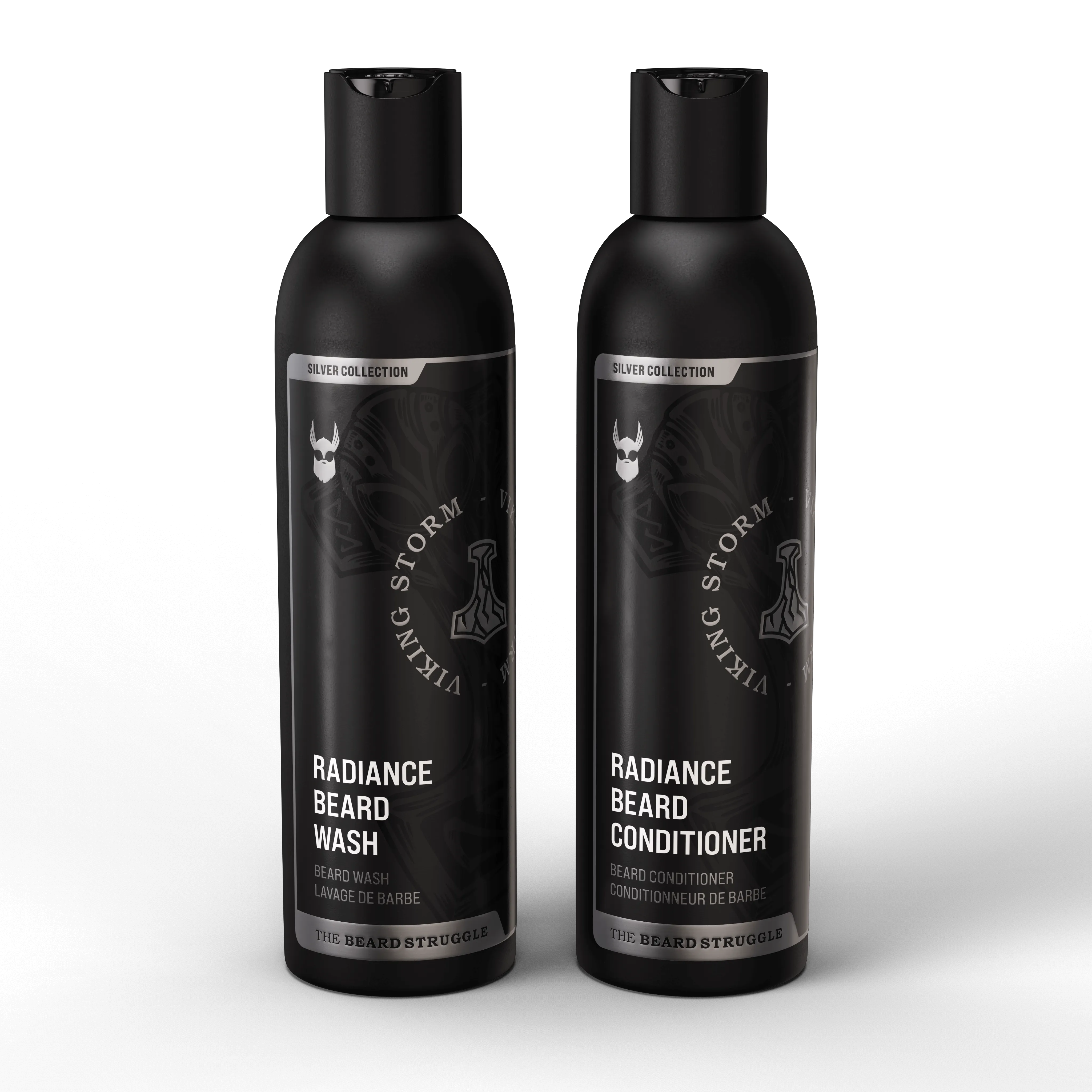 The Beard Struggle - Radiance Beard Wash & Conditioner Bundle - Silver Collection ...