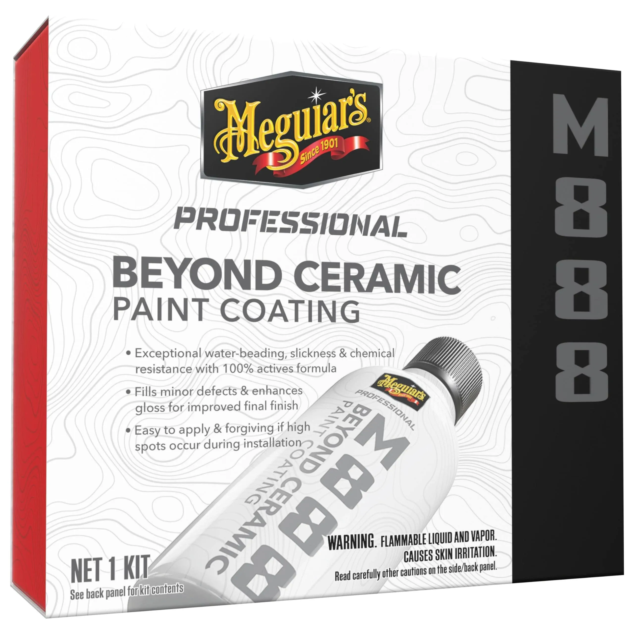 Meguiar's Professional Beyond Ceramic Paint Coating M888 - Multi-Year Car Ceramic Coating, Easy to Apply and Fills in Minor Defects with Exceptional Water Beading, Slickness, and Chemical Resistance