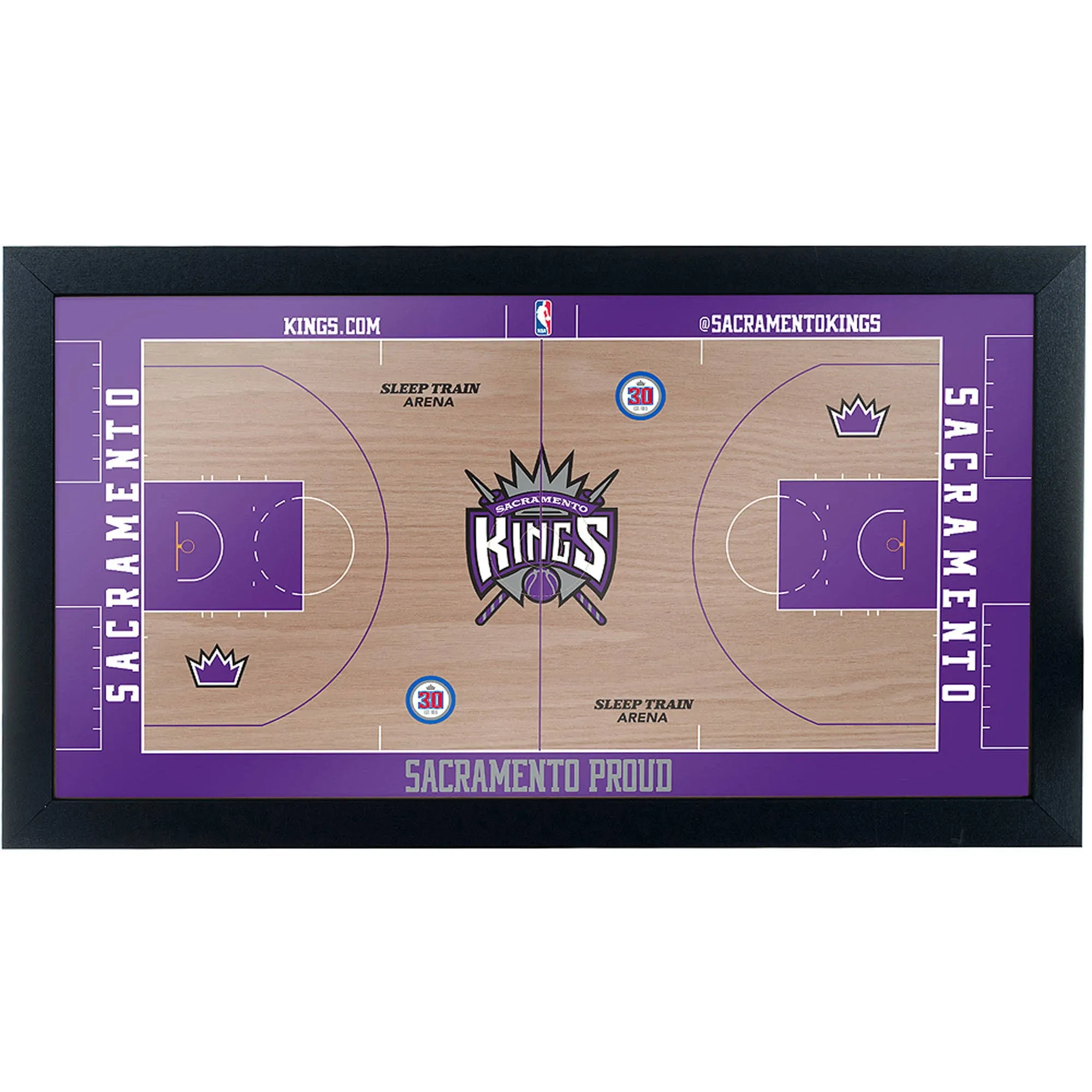 Trademark Official NBA Court Framed Plaque Sacramento Kings