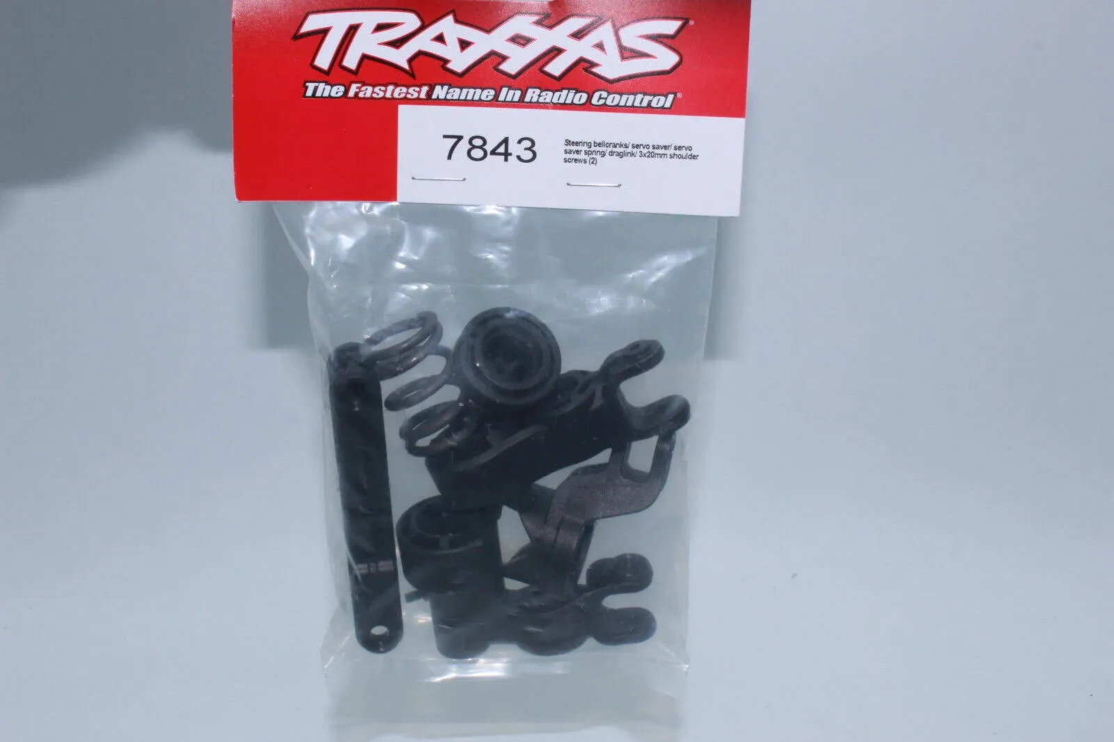 7843 Traxxas Steering bellcranks/ servo saver/ servo saver spring/ draglink/ 3x20mm shoulder screws (2)