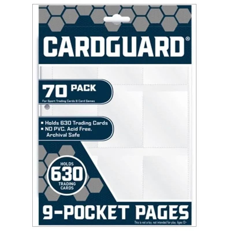 9-Pocket Pages, 70 Count,Clear