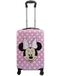 Minnie Mouse Kids Carry On Luggage  Hard-Side Rolling Suitcase With Wheels 20&#034;