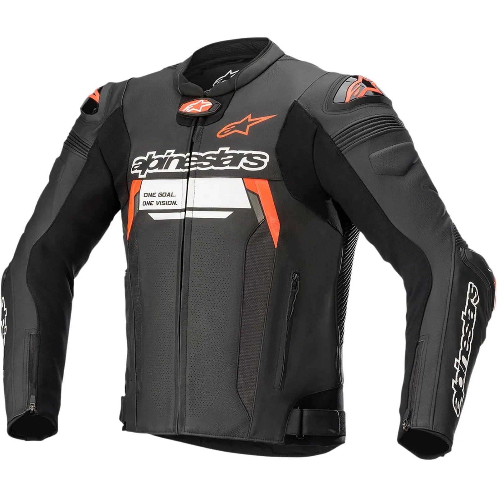 Alpinestars Missile Ignition V2 Leather Jacket-Black/Red-60