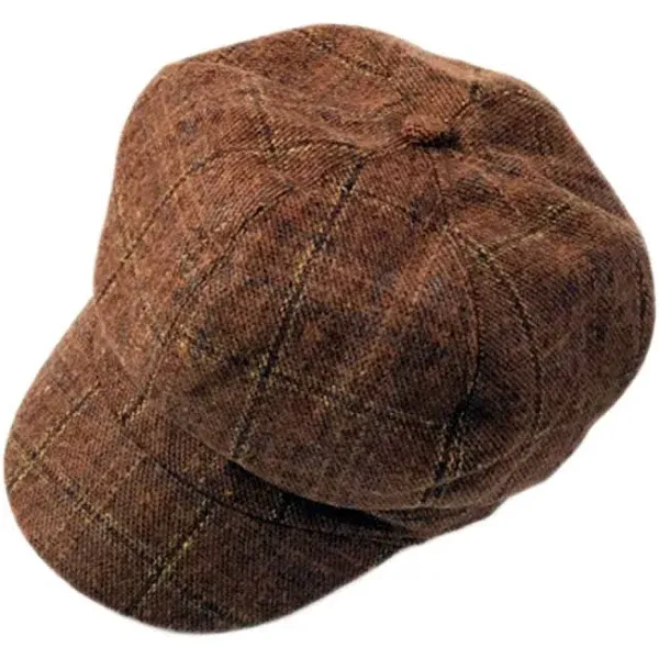 Womens Woolen Tweed Ivy British Newsboy Cabbie Gatsby Beret Painter Hat Cap