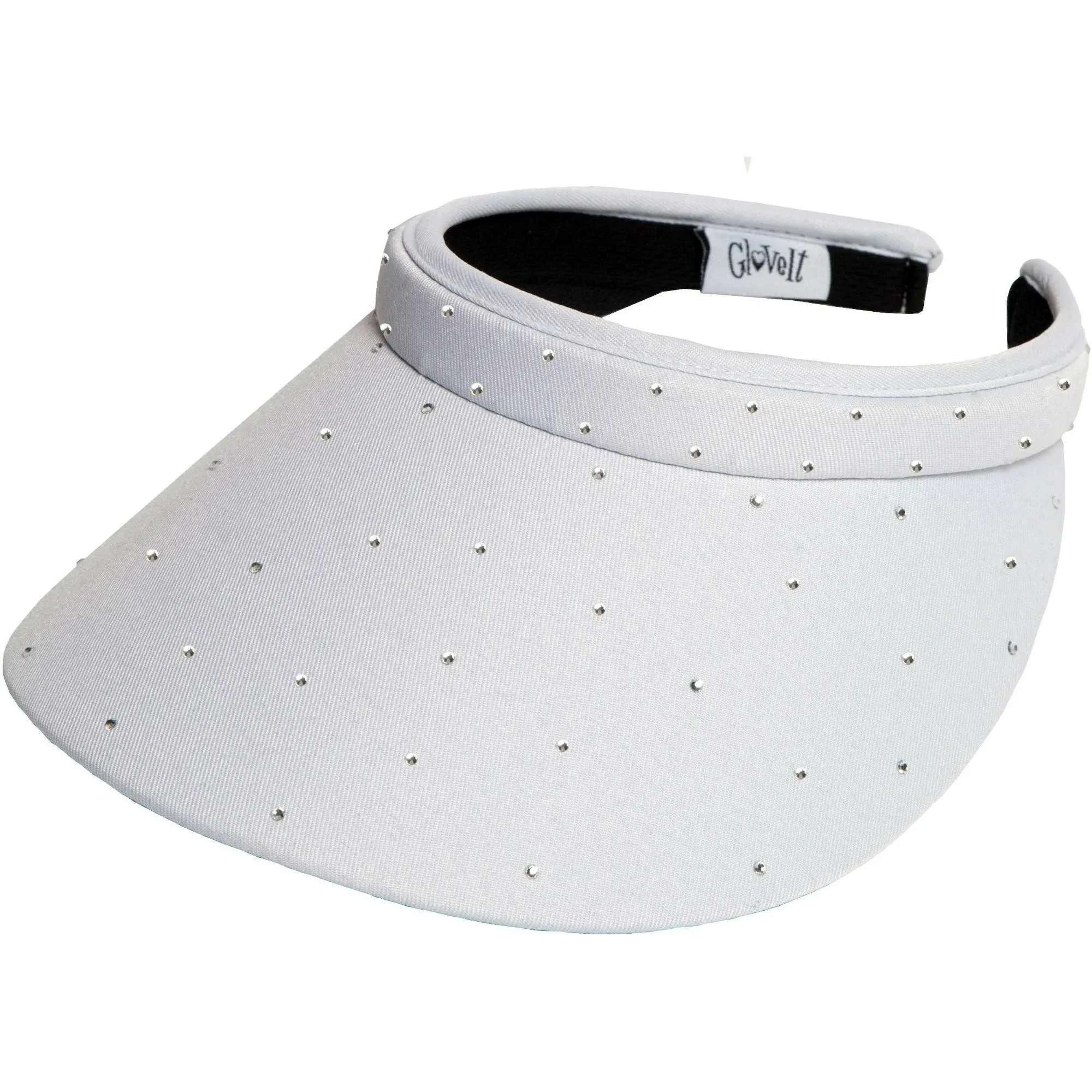 Bling Visor - Ladies Visor Hat White Bling Slide on Visor