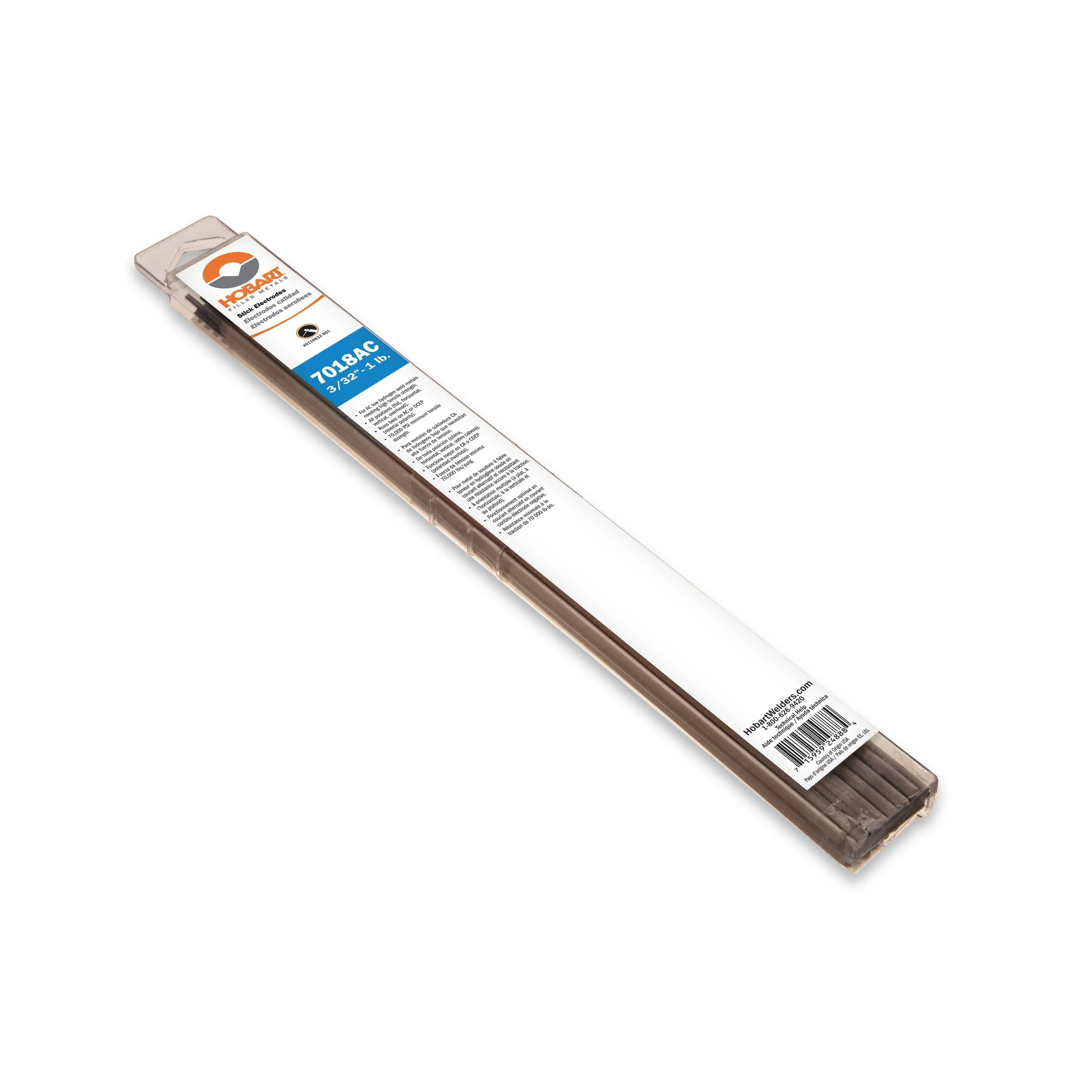 Hobart 3/32 in. 7018AC Stick Electrode Welding Rod, 1 lb.