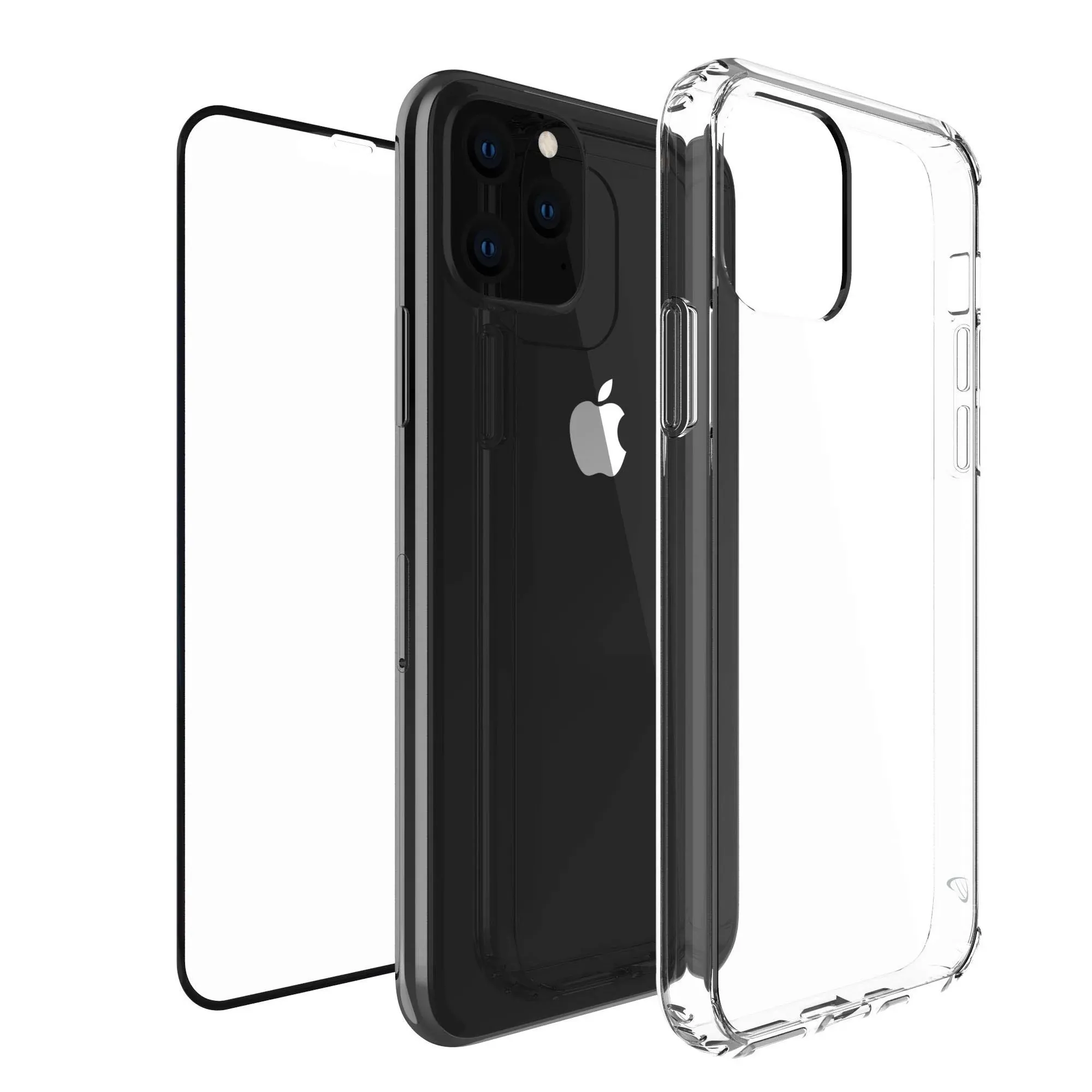 Luvvitt Clear View Case and Tempered Glass Screen Protector Bundle for iPhone 11 Pro Max 2019