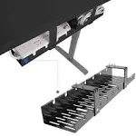 FLEXISPOT Under Desk Cable Management Tray, Metal Raceway Wires Cable 