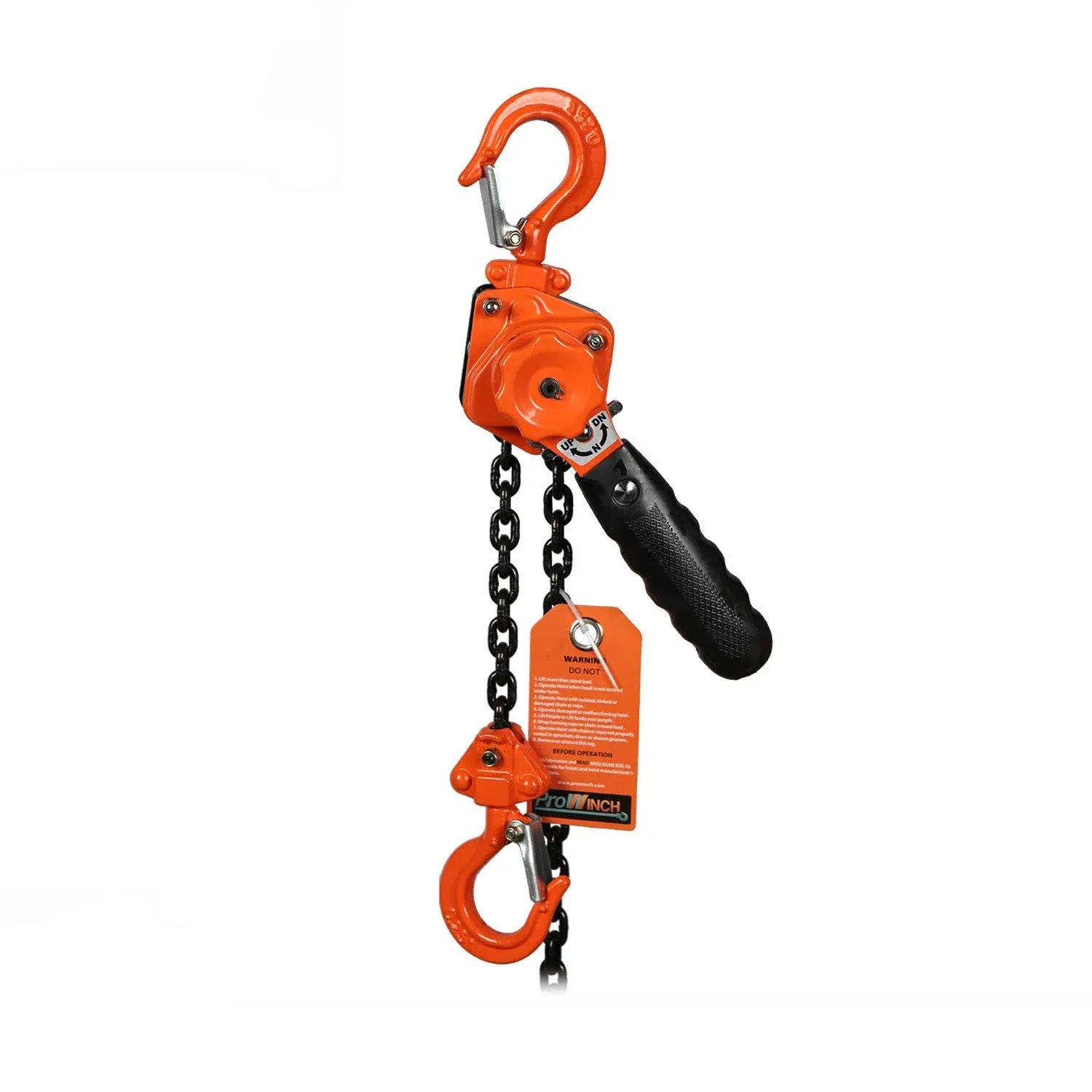 Prowinch 1/4 Ton Mini Lever Chain Hoist 5 ft. G80 Chain PWYAL025