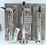 Toy Instruments Set Trumpet, Saxophone and Clarient with Standard Keys in Per...