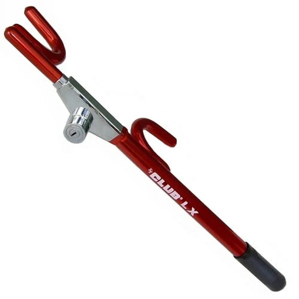 The Club 1100 LX Series Red Steering Wheel Lock