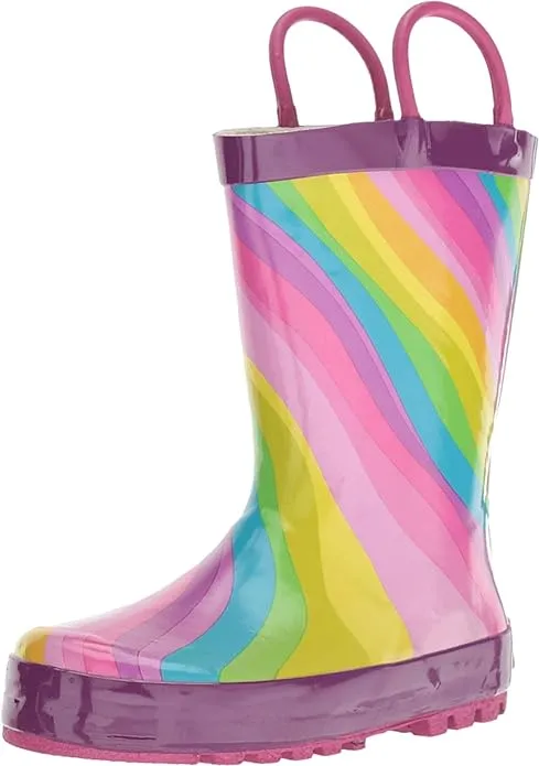 Western Chief Rain Boots with Pull on Handles for Toddlers and Kids - Premium Waterproof Boots for Boys and Girls