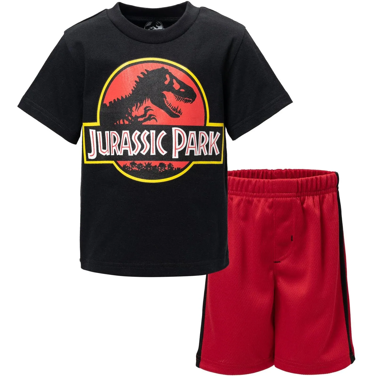 Baby Jurassic Park Athletic T-Shirt and Kids Mesh Shorts Outfit Set