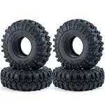 RC-Hub 4pcs 2.2'' Rubber Tires Beadlock Wheel Tires OD with Foam 137mm for 1/10 Axial Wraith 90048 Rr10 RC Crawler Car