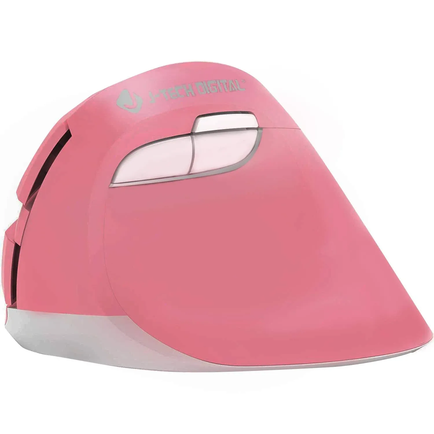 J-Tech Digital Wireless Ergonomic Vertical Mouse with Nano Transceiver, 3 dpi, Windows Mac, Pink [V628M-2.4GP]