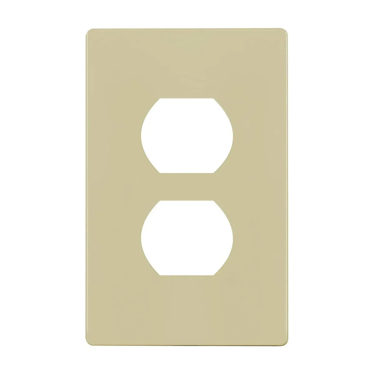 ENERLITES Screwless Duplex Wall Plate, Child Safe Receptacle Outlet Cover, Standard Size, 1-Gang 4.68" x 2.93", Unbreakable Polycarbonate Thermoplastic, UL Listed, SI8821-I, Glossy, Ivory