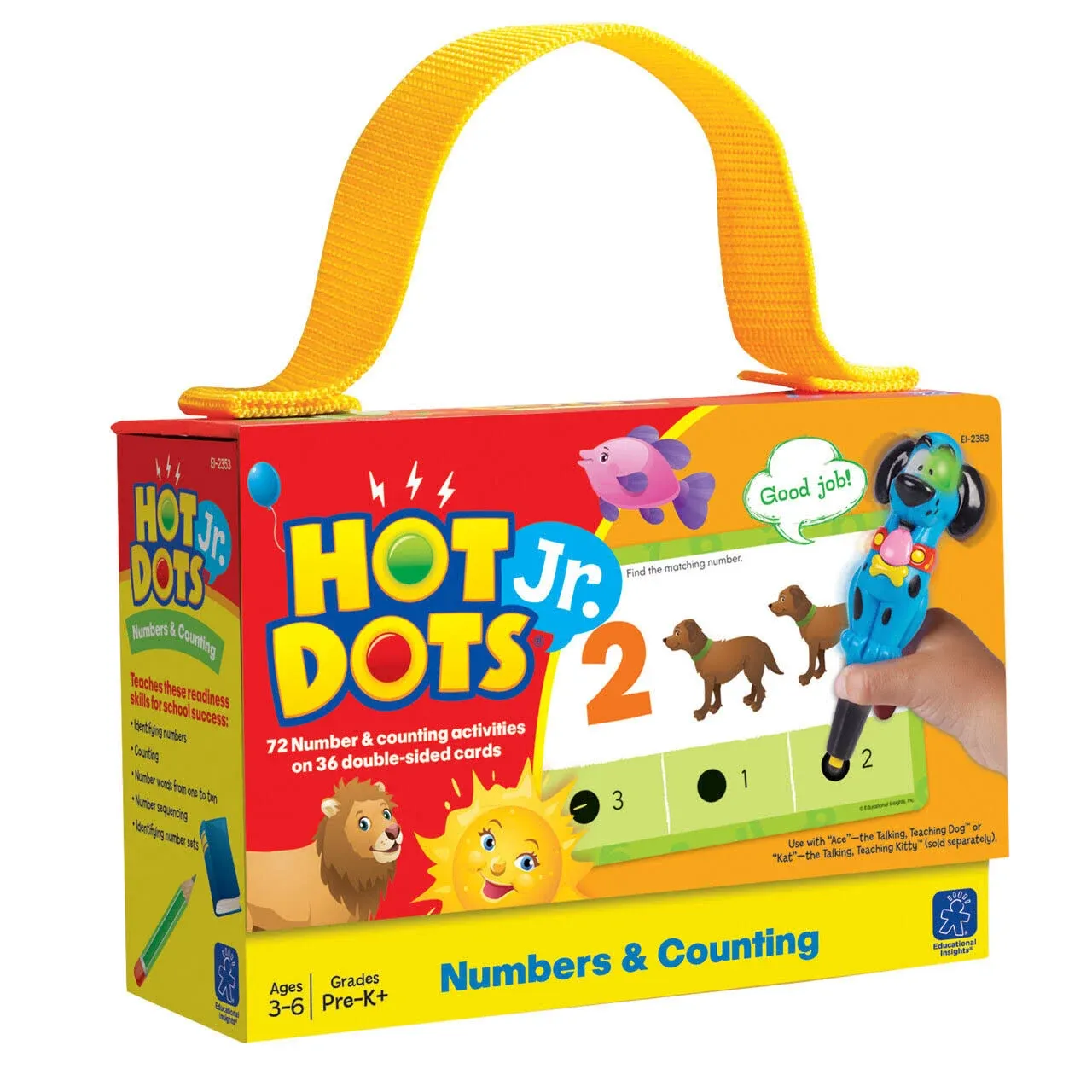 Educational Insights Hot Dots Jr. Numbers and Counting Card Set, Preschool and Kindergarten Readiness