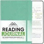 Reading Journal - A5 Size - Book Review & Reading Tracker - Convenient and Organized - for Book Lovers - Productivity Store Teal