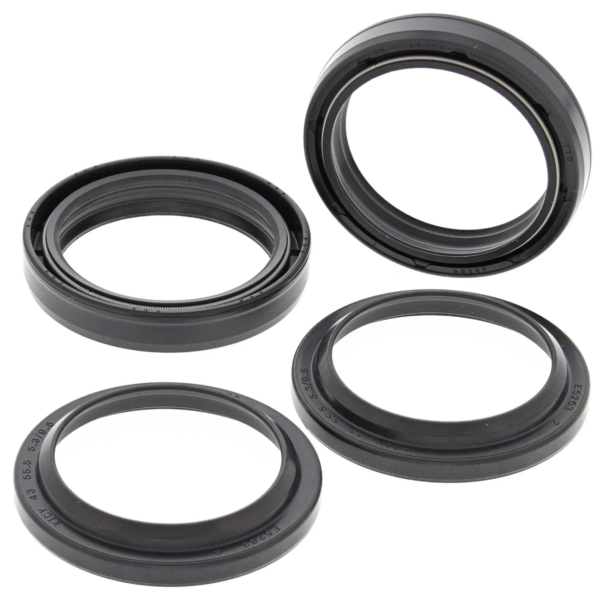 All Balls Racing 56-138 Fork and Dust Seal Kit Compatible with/Replacement For Kawasaki KDX 200 1995-2006