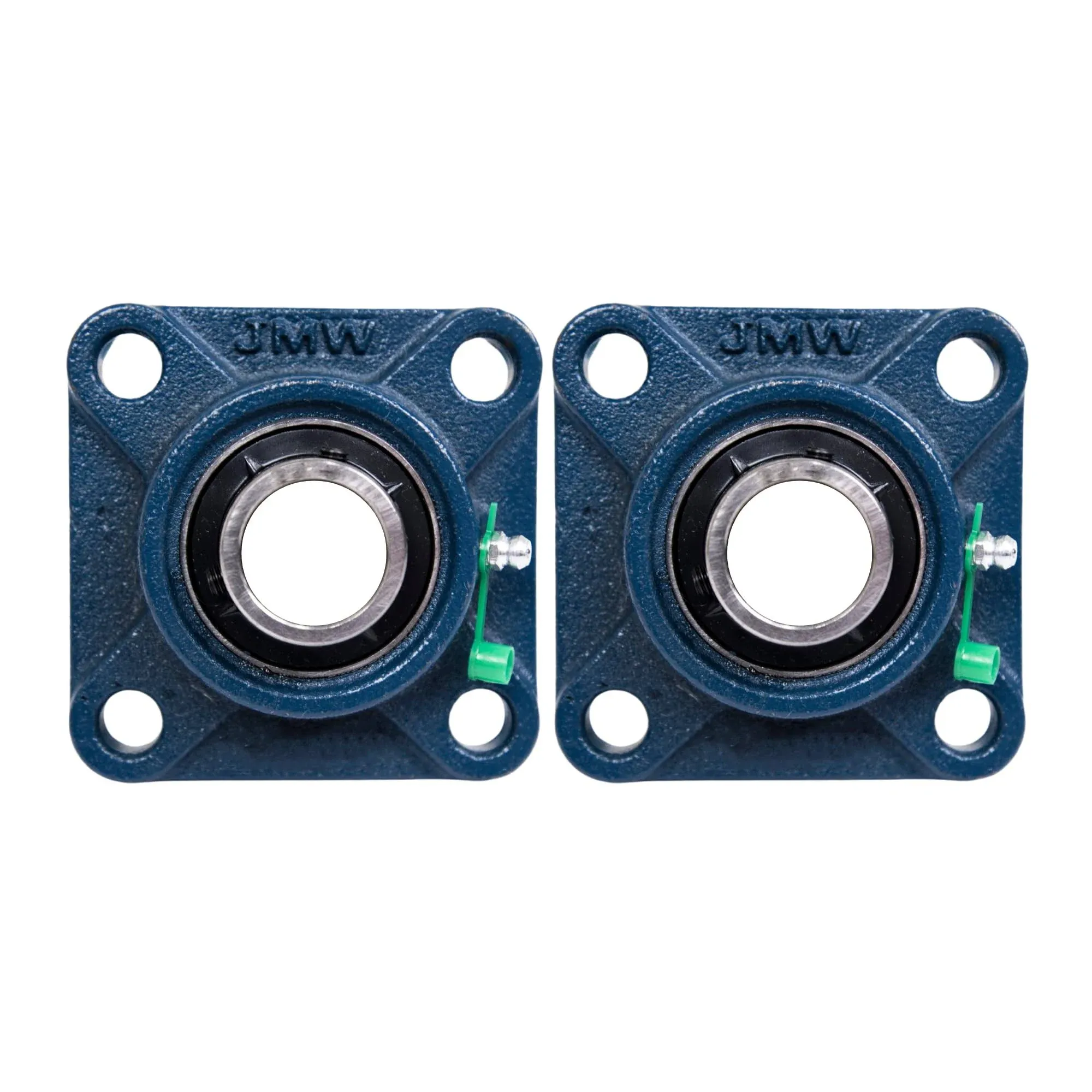 Jeremywell UCF206-20 Pillow Block Bearing (2 Pack), 1-1/4 inch Bore, 4-Bolt Flange Mounted, Solid Base, Self-Alignment, Square