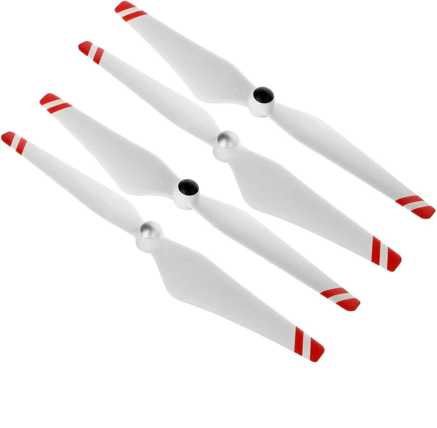 DJI 9450 Self-Tightening Propellers(Metal Hub, Red Stripes) 2 Pairs Fit Phantom 2 ...